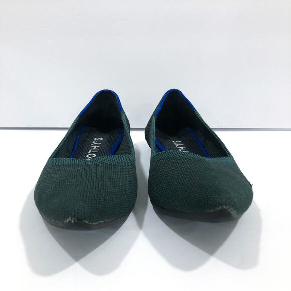 Rothy's The Point Emerald Green Pointed Toe Flats 7.5 - Picture 6 of 10
